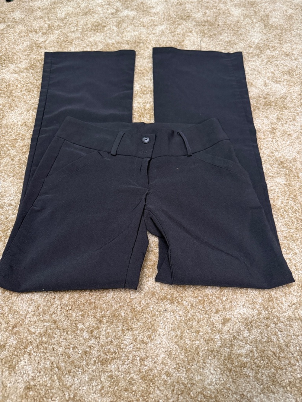 Women's Black Straight-Leg Dress Pants